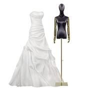 OUPAIAI Maniqui Costura Mujer Maniquí Torso Femenino Ajustable 53-77 Pulgadas para Ropa, Ropa, Joyería, Torso Maniquí Sastre con Cabeza Giratoria 360° Y Brazo Galvanizado(D,M-Medium)