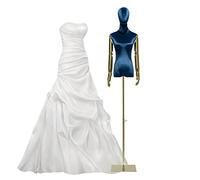 OUPAIAI Maniqui Costura Mujer Maniquí Torso Femenino Ajustable 53-77 Pulgadas para Ropa, Ropa, Joyería, Torso Maniquí Sastre con Cabeza Giratoria 360° Y Brazo Galvanizado(E,M-Medium)