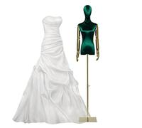 OUPAIAI Maniqui Costura Mujer Maniquí Torso Femenino Ajustable 53-77 Pulgadas para Ropa, Ropa, Joyería, Torso Maniquí Sastre con Cabeza Giratoria 360° Y Brazo Galvanizado(G,S-Small)