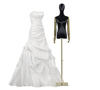 OUPAIAI Maniqui Costura Mujer Maniquí Torso Femenino Ajustable 53-77 Pulgadas para Ropa, Ropa, Joyería, Torso Maniquí Sastre con Cabeza Giratoria 360° Y Brazo Galvanizado(A,S-Small)