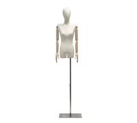 OUPAIAI Maniquí Femenino Costura, Cuerpo de Maniquí Exhibición con Cabeza Y Brazo Desmontables, Soporte Ajustable Maniquí de Sastre para Exhibición Joyas de Vestir(A)