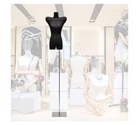 OUPAIAI Maniqui Femenino Costura Mujer Busto de Señora Maniquies Torso, Diseño Único del Hombro Altura Ajustable 65,7 "- 87,4" Coser El Torso Maniquí de Vestuario(Silver,A)