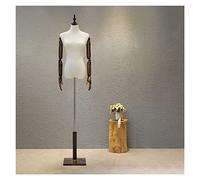 OUPAIAI Maniqui Femenino Costura Mujer Soporte de Ropa, Vestuario Torso Maniquí Femenino Mostrar Busto para La Exhibición Ropa Y Joyas, Ajustable 47,2-71,6 Pulgadas(Brown,B)