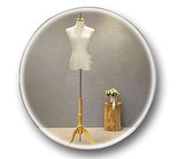 OUPAIAI Maniqui Torso Femenino Costura Mujer, Altura Ajustable 120cm - 182cm Exhibición Torso Maniquí Sastre para La Exhibición Ropa Y Joyas, 3 Estilos de Base(Natural,B)