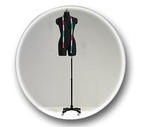 OUPAIAI Maniquí Torso Femenino Costura para Coser Ropa, 360° Se Puede Girar Multipropósito Maniquíes Humano Stent Humano con Rueda Universal para Modistas Exhibición(Black#,82#)