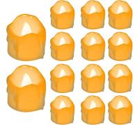Oupdate 14Pcs Lámparas Velas LED Sin Llama Halloween, LED Vela de Té con Pilas, Velas Pequeñas Amarillo Electricas Cálido para Navidad Otoño e Invierno Nochevieja, Decoracion Fiesta Boda 3.6 X 4 cm