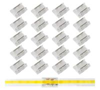 Oupdate 20pcs Conectores Tira LED 2 Pines 10mm para COB/SMD 2835/3528, Conectores Rápidos Sín Soldadura para Empalmes de Tiras LED 22AWG 5A, Empalme Tira LED Union para Tiras de LUZ Monocolor