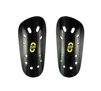 OUPOWER Ultra Elite - Espinilleras de fútbol de fibra de carbono, ligeras, transpirables y antiimpactos para niños y adultos, incluye funda de almacenamiento, ideal para niños, niñas, hombres y