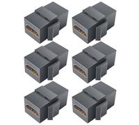 OUQYLG Paquete de 6 conectores HDMI Keystone hembra a hembra, adaptador de acoplador HDMI a presión para placa de pared Keystone, color negro