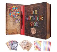 Our Adventure Book album scrapbooking, album fotos para pegar y escribir, álbum de Fotos de Viaje de Bricolaje/Diario de Parejas/Libro de Bodas de Aniversario,Regalos de San Valentín,12 * 12In