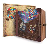 Our Adventure Book album scrapbooking, Estilo Retro, album fotos para pegar y escribir, álbum de Fotos de Viaje de Bricolaje/Libro de Bodas de Aniversario,Regalos de San Valentín, 8.9 * 7.7Inch