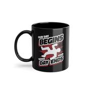 Our Day Begins When Your Day Ends Taza de Café con Médico Forense | Taza Forense Dactyloscopia Forense Negro (04100W)