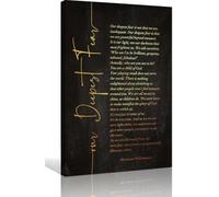 Our Deepest Fear Poem Canvas Wall Art Marianne Williamson Quote Vintage Inspirational Poster Bedroom Kitchen Decor(Unframed,16x24inch(40x60cm))