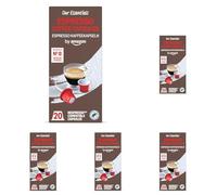 Our Essentials by Amazon Cápsulas de Café Espresso, Compatibles con Nespresso, 20 unidades, 1 paquete (Paquete de 5)