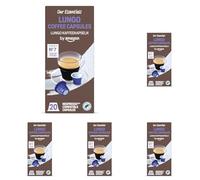 Our Essentials by Amazon Cápsulas de Café Lungo, Compatibles con Nespresso, 20 unidades, 1 paquete (Paquete de 5)