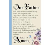 Our Father Prayer Christian: Bible Verses Journal for Women, Religious Prayer Notebook, Gift for Women 7&x10" 120 ruled cream color pages