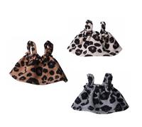 our fave 3 piezas de ropa de animales para hámsters sirios y mascotas pequeñas, vestidos pequeños de poliéster suave con aspecto salvaje popular