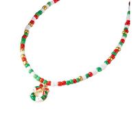 our fave Collar de cuentas de Navidad, árbol de Papá Noel, bastón de caramelo, accesorio de joyería festiva para fiestas de vacaciones, regalo de Navidad, collar de cuentas, One Size, como se describe