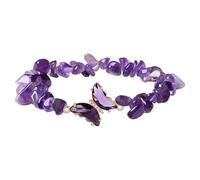 our fave Cristales de mariposa para mujer con energía irregulares cuentas de piedras preciosas diseños únicos, cuentas de piedra ajustables para mujer, One Size, como se describe