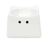 our fave Cuenco inclinado de cerámica para mascotas, capacidad de 500 ml, base no deslizante, para alimentación de cortesía y cubierta del hogar, alimentación moderna en ángulo para gatos