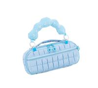 our fave Estuche para lápices con estampado de niebla permanente, fácil de limpiar, almacenamiento espacioso para accesorios de aula, elegante bolsa de niebla con asa de mano, diseño moderno, Blue