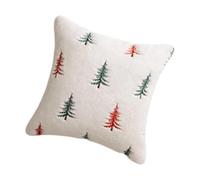 our fave Funda de cojín decorativa de piel sintética bordada con árbol de Navidad, decoración del hogar, sofá, dormitorio, accesorios de Navidad, funda de almohada bordada
