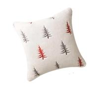 our fave Funda de cojín decorativa de piel sintética bordada con árbol de Navidad, decoración del hogar, sofá, dormitorio, accesorios de Navidad, funda de almohada bordada