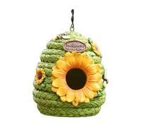 our fave Hábitat para pájaros de resina hecho a mano con agujeros de ventilación de 14,6 x 15,5 x 17,1 cm, para pájaros pequeños, balcón, hábitat de pájaros