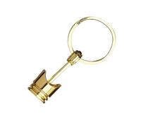 our fave Llavero de aleación de zinc, accesorio de coche, anillo en forma de pistón para hombres y mujeres, aro de pistón de tradición de cumpleaños, dorado, Talla única