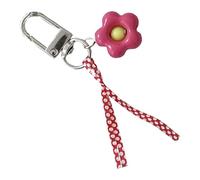 our fave Llavero de flores en varios colores, decoración perfecta para regalar y uso diario, Rosa Roja, Talla única