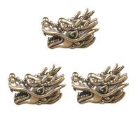 our fave Paquete de 3 cordones de metal con forma de cabeza de dragón de Expeditions, accesorio de cuerda de metal, textura de metal, cuentas de mejora al aire libre para cordón de paracaídas