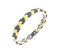 our fave Pulsera ancha ajustable de acero de tungsteno para hombre, accesorio de joyería resistente