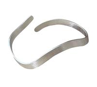our fave Pulsera de metal modificable con patrón de fluctuación texturizada, plan sin confinar, joyería diaria para todos los días, brazalete de bronce limpio