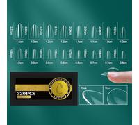 our fave Uñas postizas cortas francesas con acabado transparente y varios tamaños, uñas postizas para uñas de gel natural o uso en salón de belleza