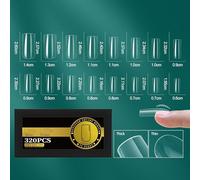 our fave Uñas postizas cortas francesas con acabado transparente y varios tamaños, uñas postizas para uñas de gel natural o uso en salón de belleza