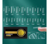 our fave Uñas postizas cortas francesas con acabado transparente y varios tamaños, uñas postizas para uñas de gel natural o uso en salón de belleza