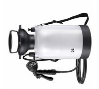 our fave Unidad de ducha presurizada portátil de 5 l, rociador de agua controlado a mano para camping y senderismo, rociador de ducha de viaje
