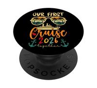 Our First Cruise 2026 Together Matching Couple Cruising Trip PopSockets PopGrip Adhesivo