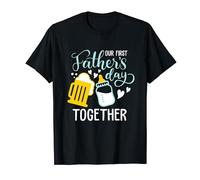 Our First Fathers Day Together Funny New Dad Hijo Hija Camiseta