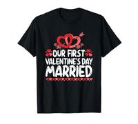 Our First Valentines Married Husband Wife Camiseta