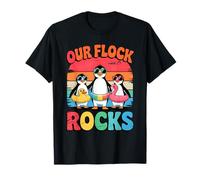 Our Flock Rocks Penguins Sunglasses Fun Camiseta