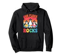 Our Flock Rocks Penguins Sunglasses Fun Sudadera con Capucha