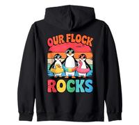 Our Flock Rocks Penguins Sunglasses Fun Sudadera con Capucha