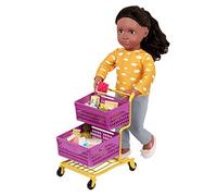 Our Generatioin BD35211Z Deluxe - Carrito de la Compra para muñecas de 46 cm, con Ruedas Que Funcio, Juguete para niños a Partir de 3 años, 45461 HCM Kinzel, Multicolor