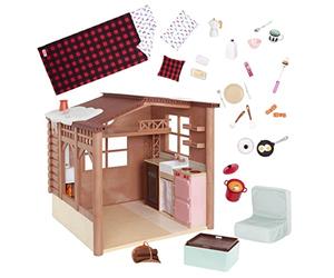Our Generation - Cozy Cabin 46 cm Doll House - Winter Doll Accessories for Kids Ages 3 and Up, BD37961Z