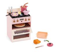 Our Generation - Double Oven Cooking Playset - Kitchen Toys & Pretend Food Items - 18-Inch Doll Accessories - Imaginative Play - Kids Ages 3 & Up - Make & Bake Stove