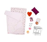 Our Generation - Buenas Noches - Accesorios para muñecas de 46 cm - Juego de Cama - Muebles para Casas de muñecas - Jugar a Simular - Juguete para niños a Partir de 3 años
