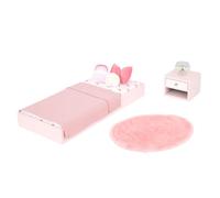 Our Generation - Dollhouse Furniture - Platform Bed & Nightstand - 18-Inch Doll Accessories - Pretend Play - Toys For Kids Ages 3 & Up - OG Sweet Snuggles Bedroom Set