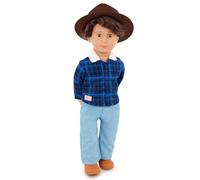 Our Generation Muñeca Infantil de 46 cm, Ojos Color Avellana realistas y Cabello castaño Ondulado, Traje Occidental y Sombrero de Campo, Juego de fantasía, Juguete para niños a Partir de 3 años,