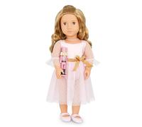 Our Generation - 18-Inch Ballerina Doll - Lifelike Brown Eyes & Wavy Blonde Hair - Ballet Dress & Pink Nutcracker Doll Accessory - Pretend Play - Toys for Kids Ages 3 & Up - Natasha